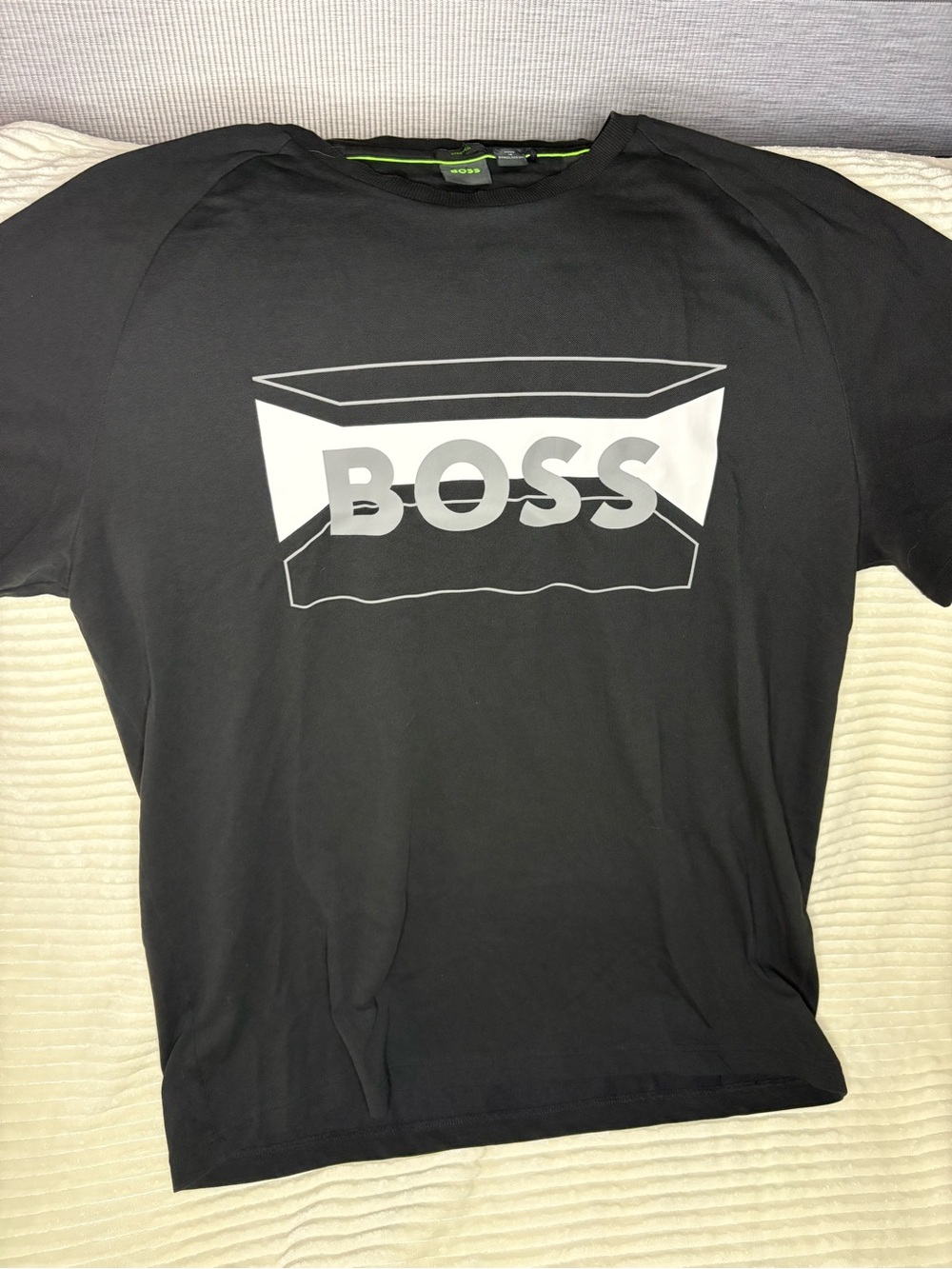 Hugo Boss T Shirt Mens XXL Black Graphic Logo Stretch Short Sleeve Tee Top EUC